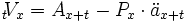 {}_t\!V_x=A_{x+t}-P_x\cdot\ddot{a}_{x+t}