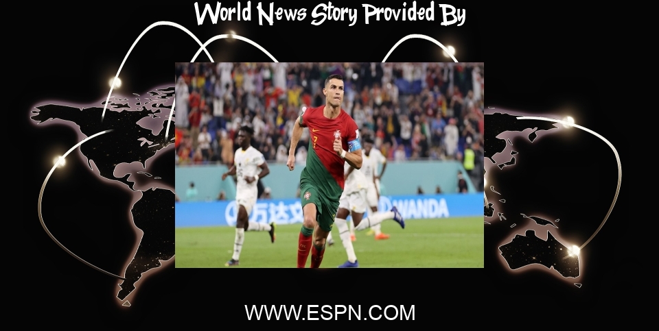 World News: Cristiano Ronaldo becomes first man to score in 5 World Cups - ESPN