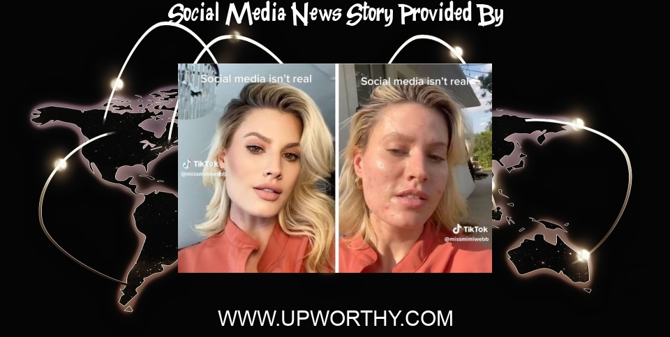 Social Media News: Woman uses filters to prove that social media isn't real and people are thanking her - Upworthy