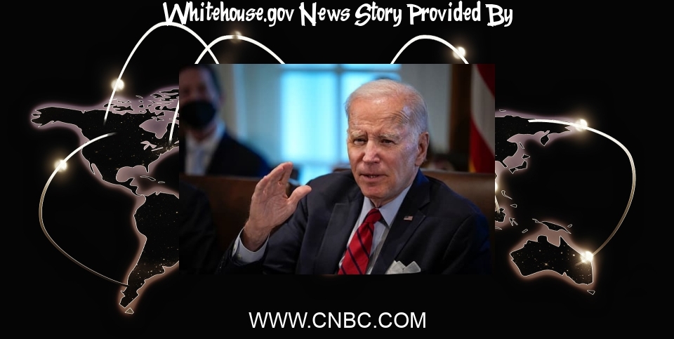 White House News: Biden declares emergency in California as more winter storms advance - CNBC