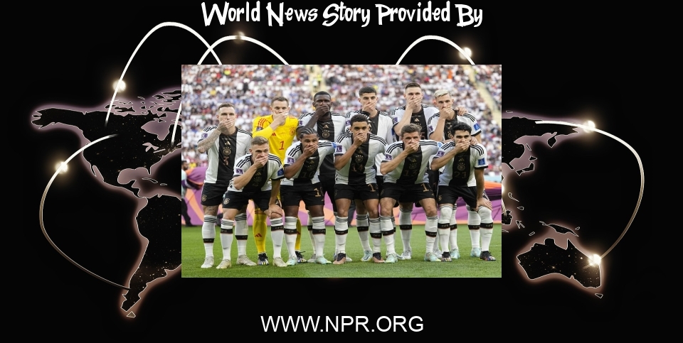 World News: German players cover their mouths at the World Cup to protest FIFA - NPR