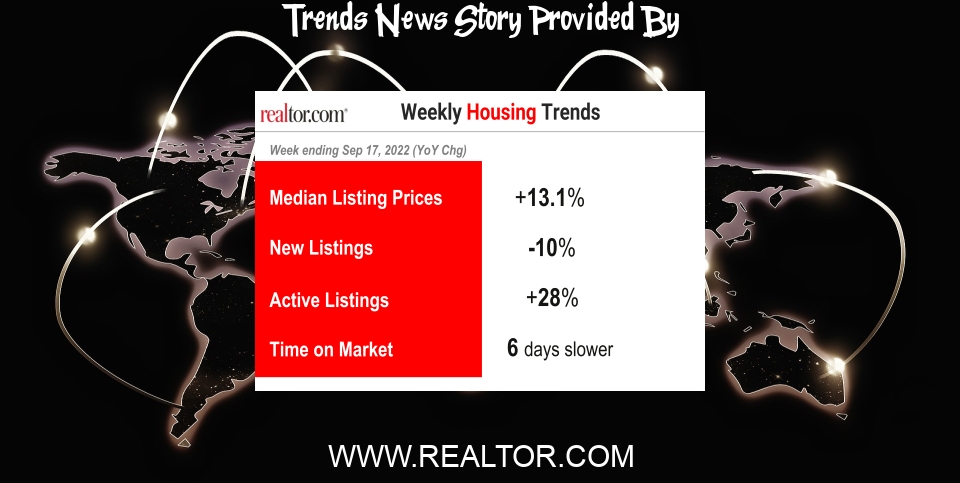 Trends News: Weekly Housing Trends View — Data Week Ending Sep 17, 2022 - Realtor.com News